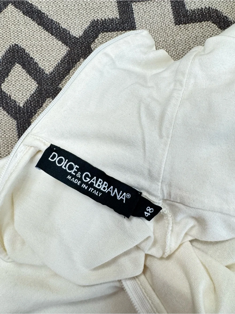 Dolce & Gabbana 100% Silk Ivory Turtleneck Long Sleeve Top IT 48
